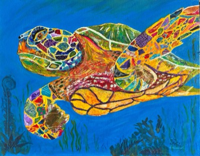 Maui Tattoo - 16x20 Mixed Media on Canvas Panel by Rick Rempel